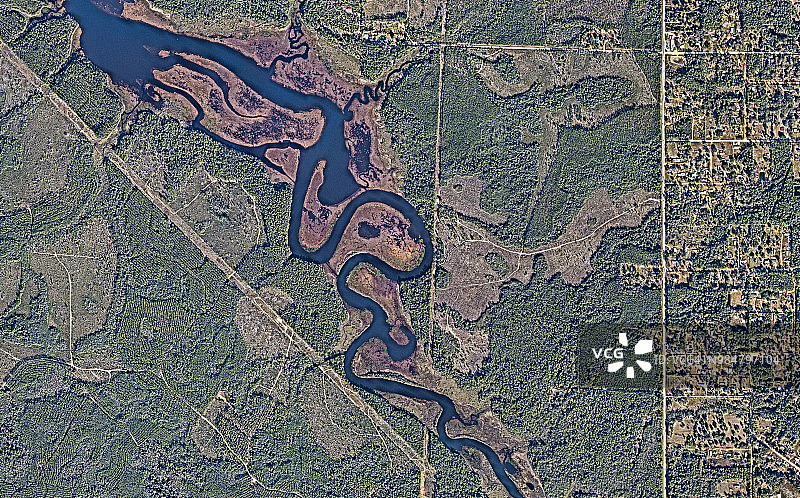 乔治河口鹿点湖鸟瞰图片素材