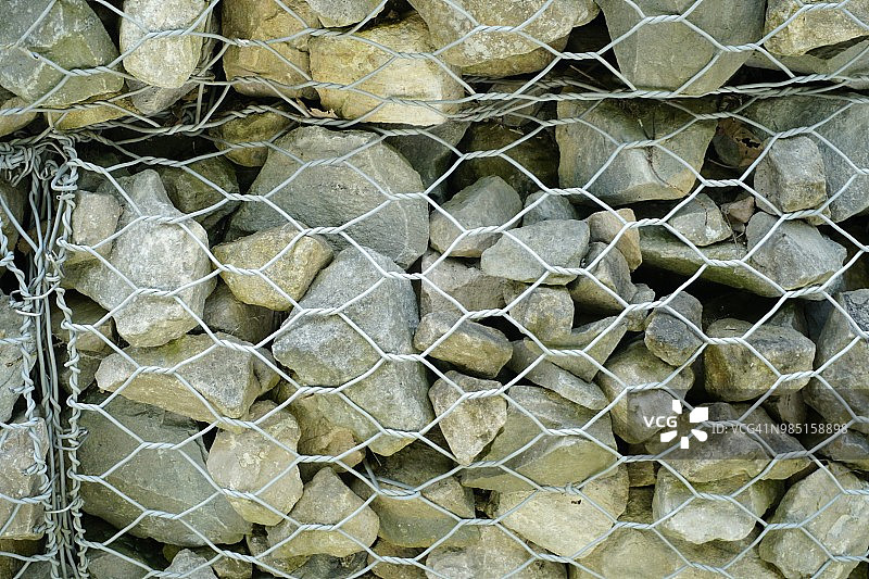 格宾挡土墙特写图片素材