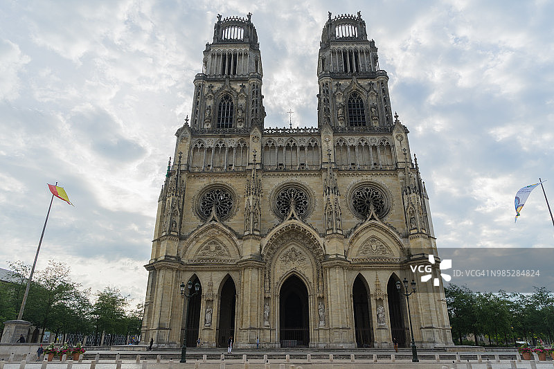 法国奥尔良大教堂外墙图片素材