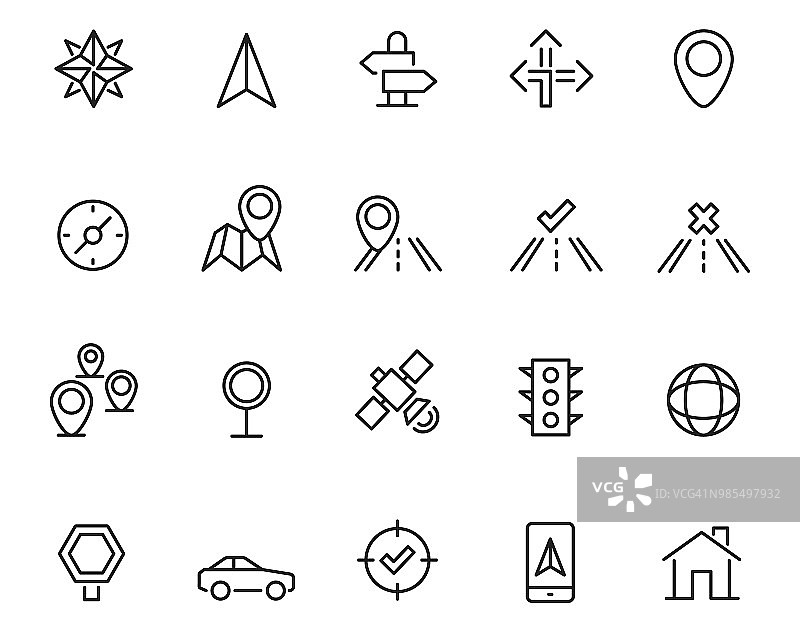 导航图标集图片素材