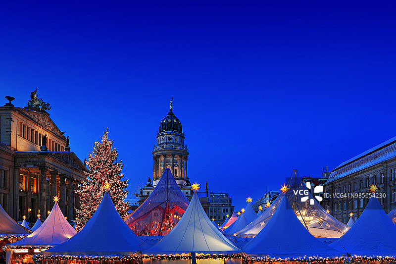 宪兵市场的圣诞市场(德国柏林)图片素材
