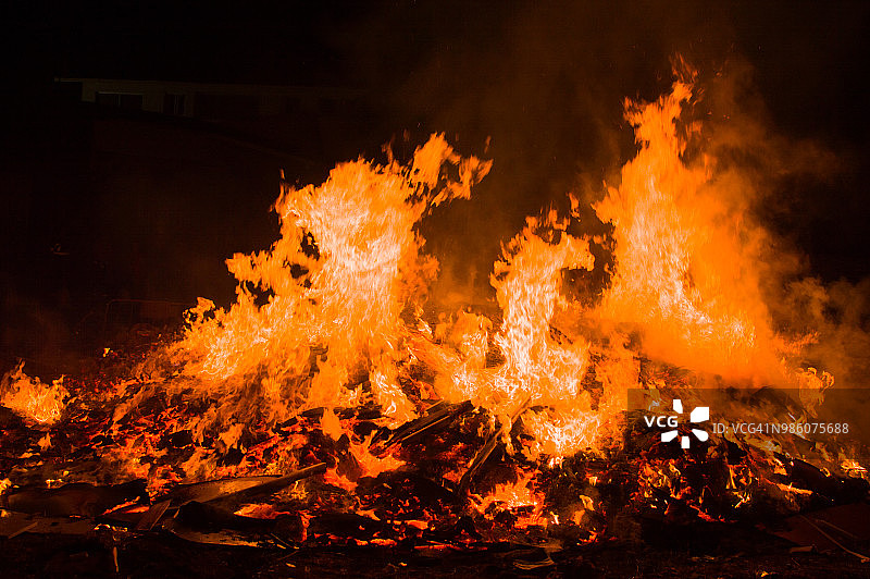 圣胡安节日的庆祝活动 - 消防员灭火图片素材
