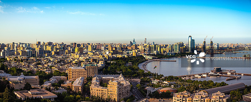 阿塞拜疆巴库全景图片素材