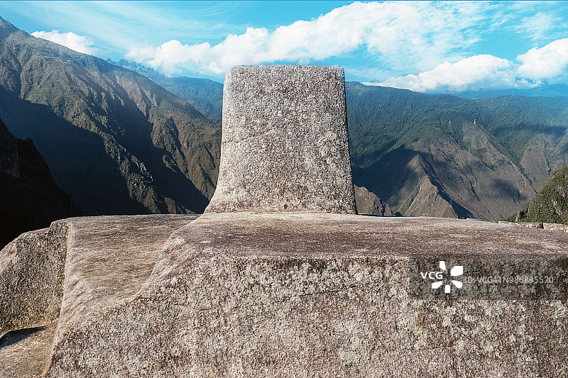 马丘比丘遗址中的栓日石图片素材