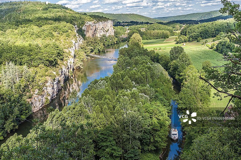 法国洛特省：凯尔西地区自然公园，加尼尔运河段图片素材