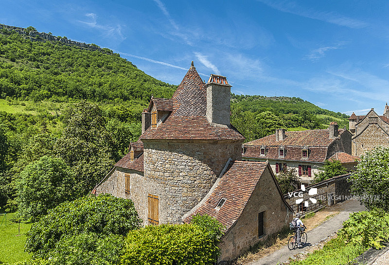 法国洛特省多尔多涅河谷Autoire图片素材