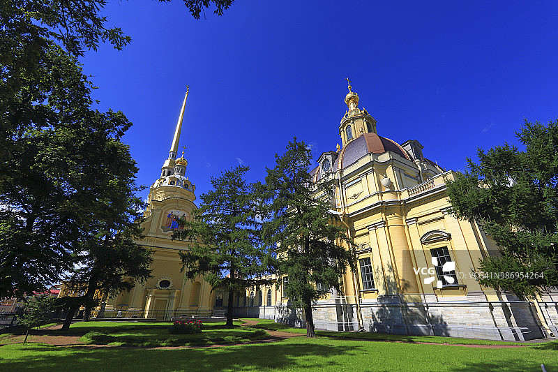 俄罗斯圣彼得堡：彼得保罗要塞和彼得保罗大教堂图片素材