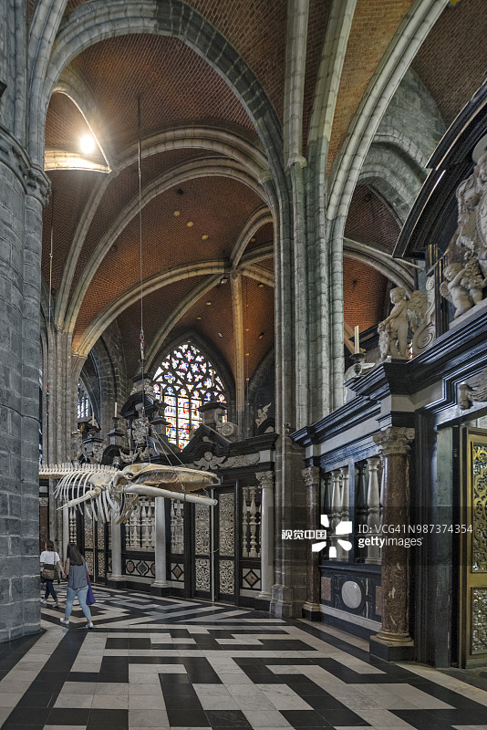 根特圣巴夫大教堂内部图片素材