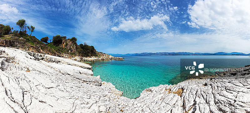 科孚岛卡诺尼海滩图片素材