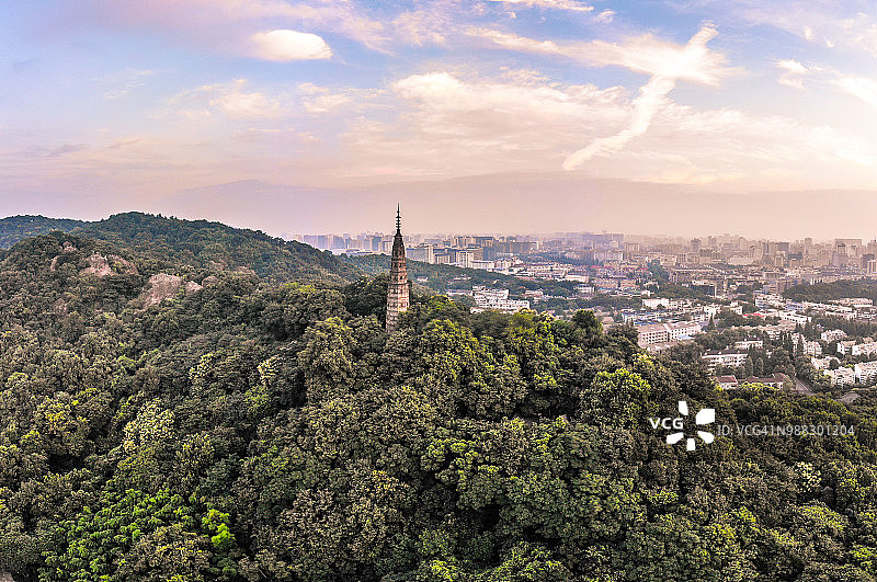 中国杭州保俶塔黎明图片素材
