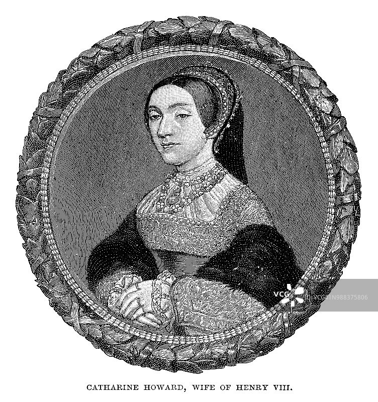 亨利八世的妻子凯瑟琳·霍华德图片素材