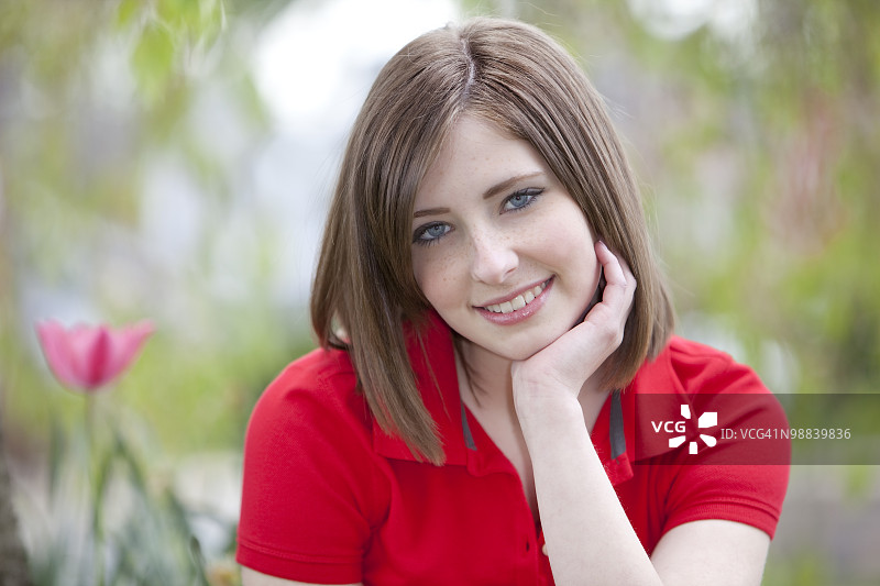 花园里的肖像图片素材