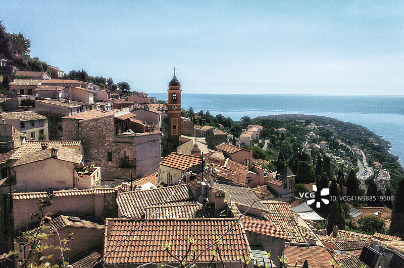 Roquebrune-Cap-Martin, 普罗旺斯, 法国图片素材