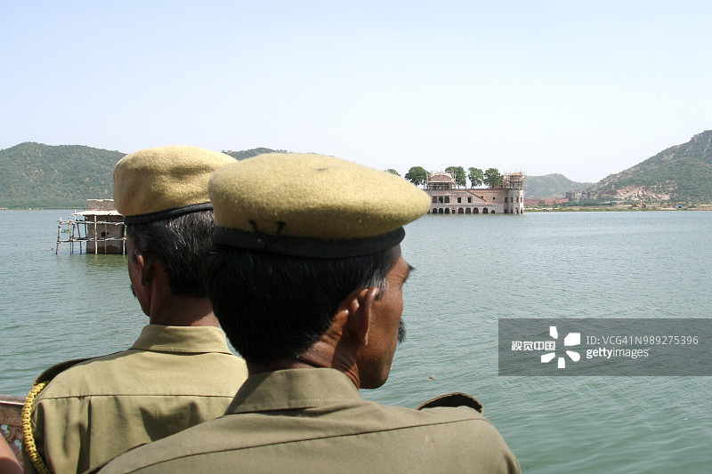 印度拉贾斯坦邦斋浦尔的曼萨加尔湖图片素材