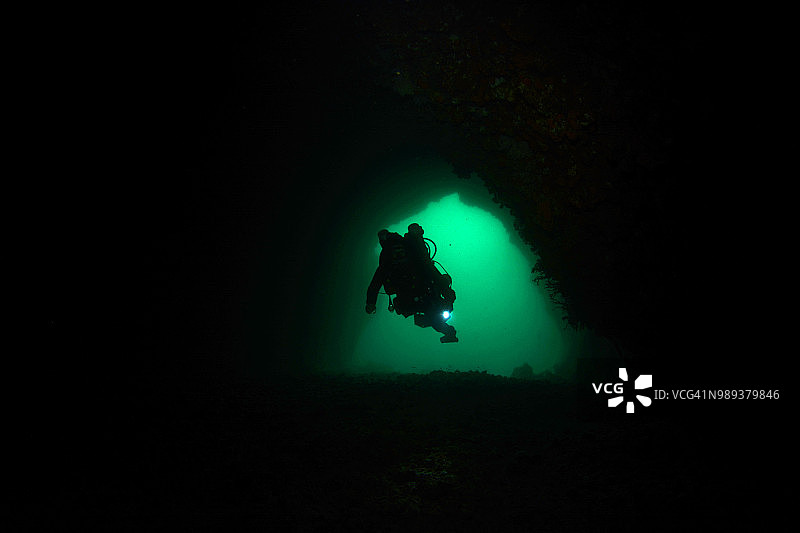 水下洞穴图片素材