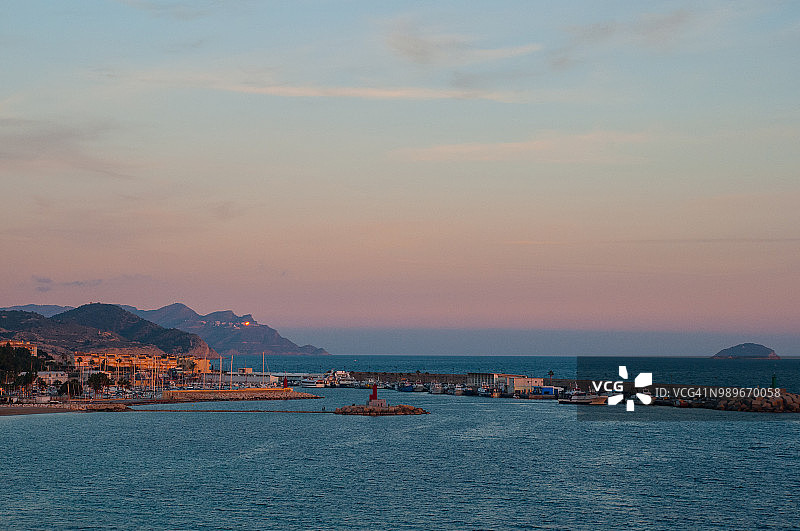 Villajoyosa港口的黎明图片素材
