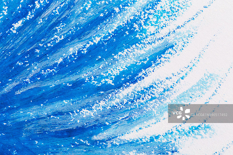 蓝色蜡笔边框纹理背景特写图片素材