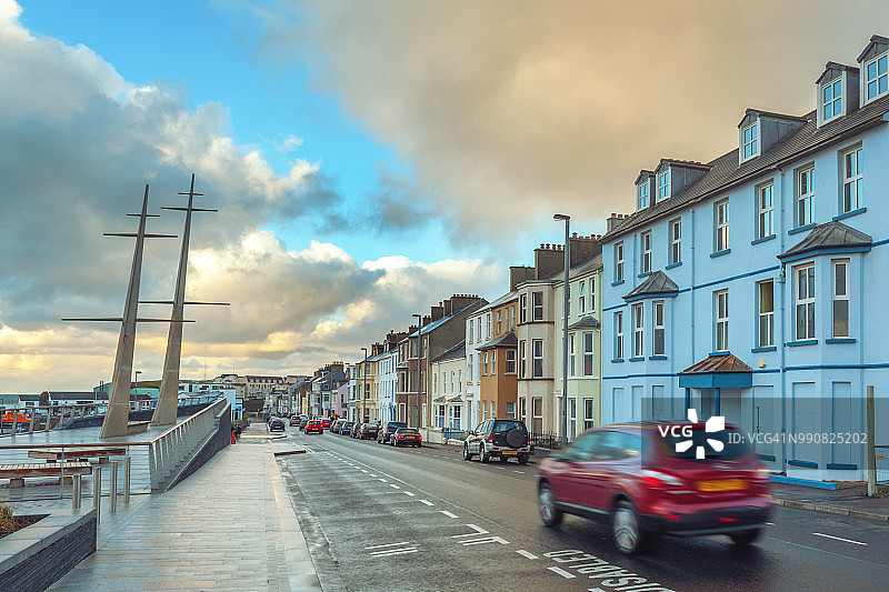 北爱尔兰安特里姆郡的海滨小镇波特拉什图片素材