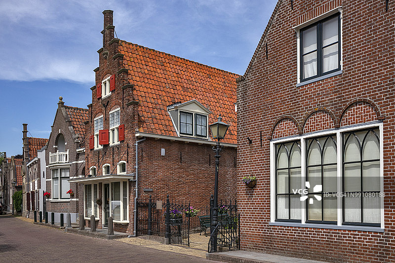 典型荷兰埃丹风格房屋图片素材