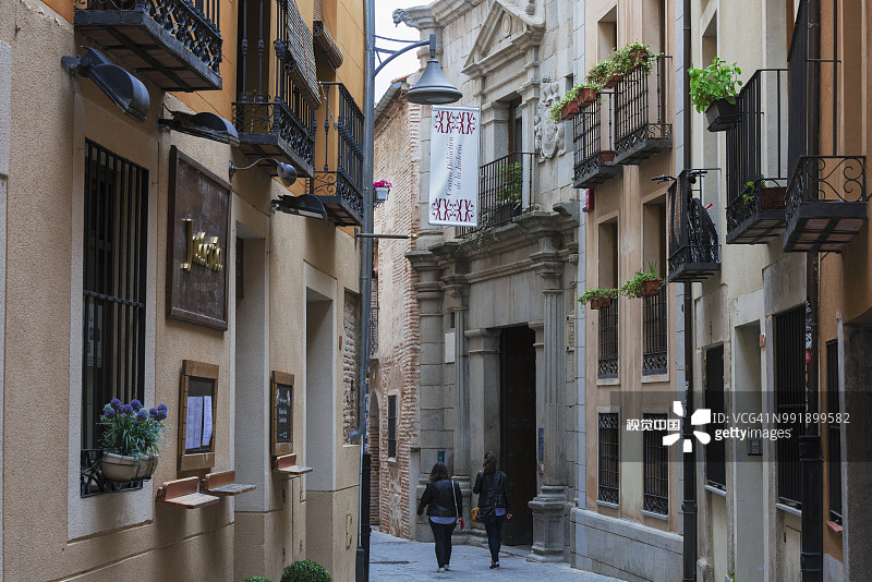西班牙卡斯蒂利亚-莱昂塞哥维亚的犹太区图片素材