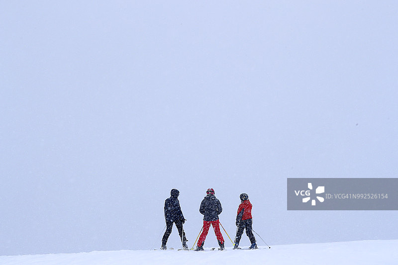 法国阿尔卑斯山勃朗峰滑雪坡圣热尔韦图片素材