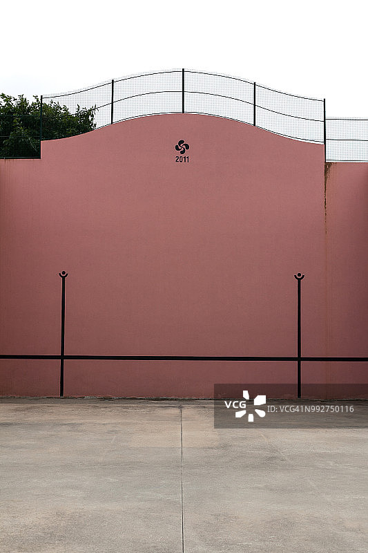 法国巴斯克地区格塔里的传统回力球巴斯克球场图片素材