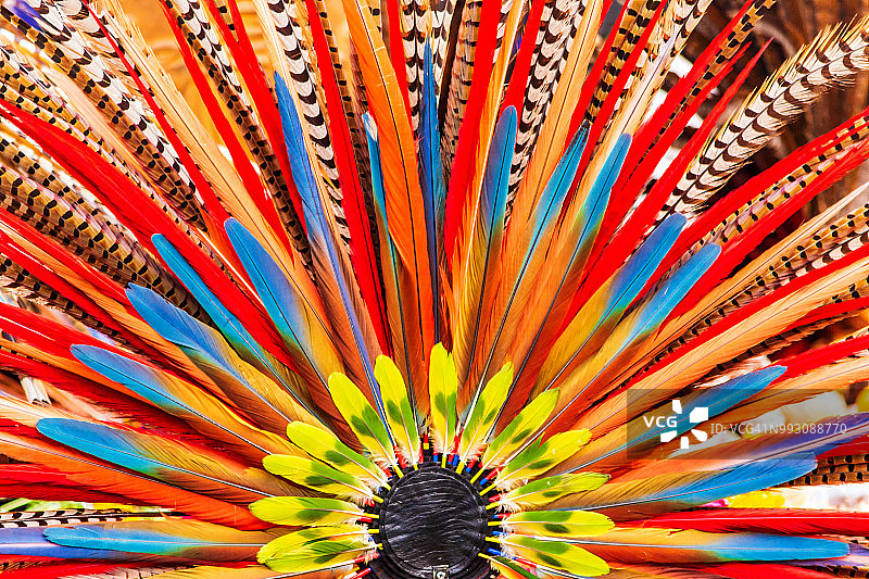 墨西哥城的阿兹特克头饰图片素材