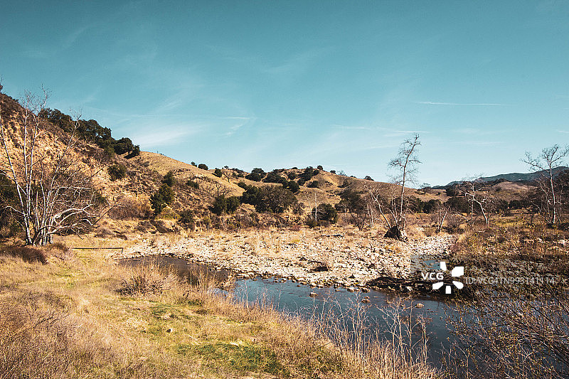 马里布溪与蓝天图片素材
