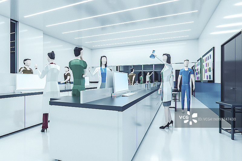 Low poly游戏中的实验室科学家图片素材