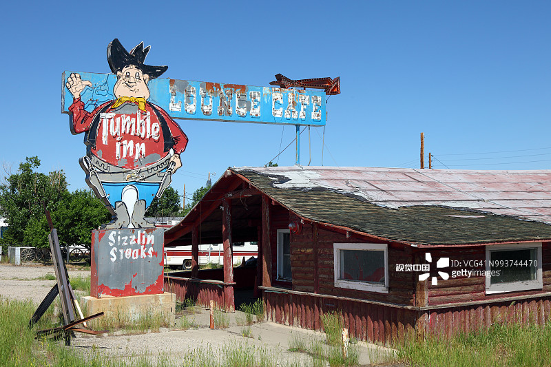 废弃的休息室和咖啡馆图片素材