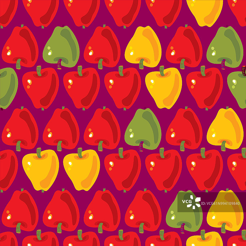 红黄绿苹果无缝图案图片素材