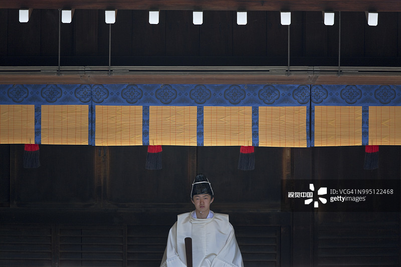 日本东京明治神宫的神主和守敬者殿图片素材