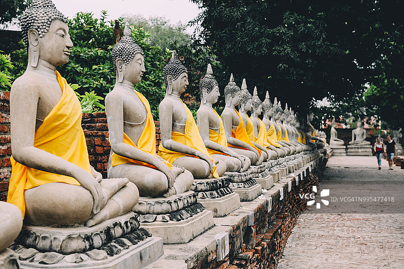 泰国曼谷崖差蒙空寺佛像图片素材