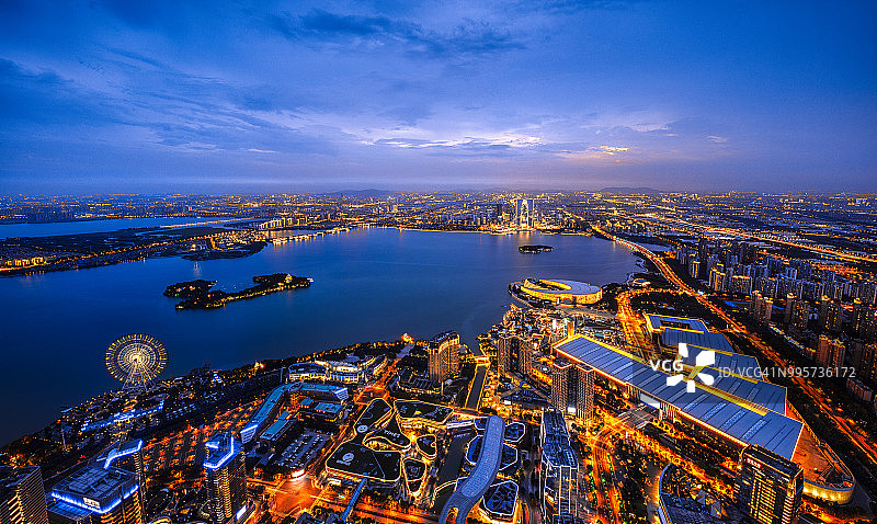 苏州暮色景观图片素材