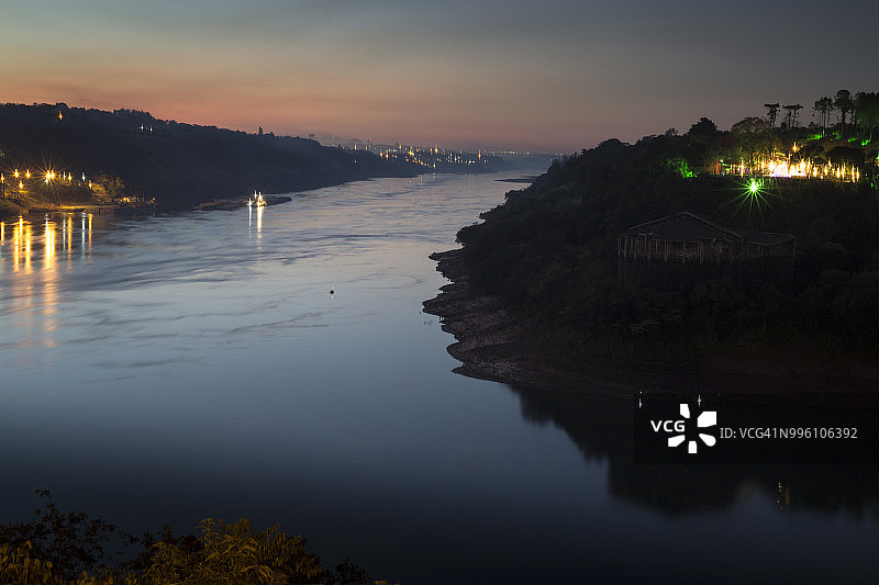 阿根廷、巴拉圭和巴西三国交界图片素材