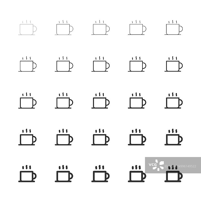热咖啡图标-多线系列图片素材
