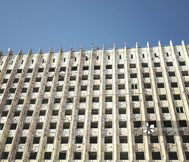 格鲁吉亚阿布哈兹苏呼米被毁议会大楼外立面图片素材