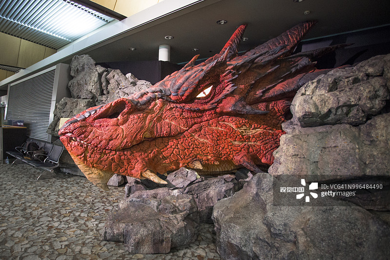 惠灵顿机场的《霍比特人》史矛革雕像图片素材