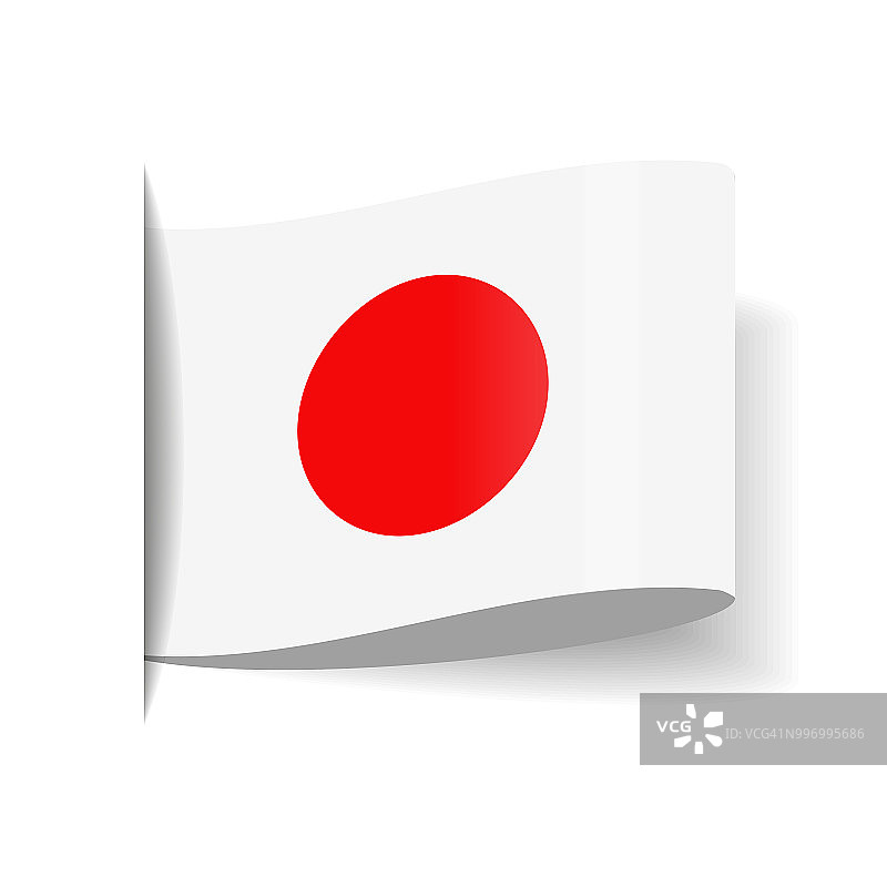 日本标签旗帜矢量扁平图标图片素材