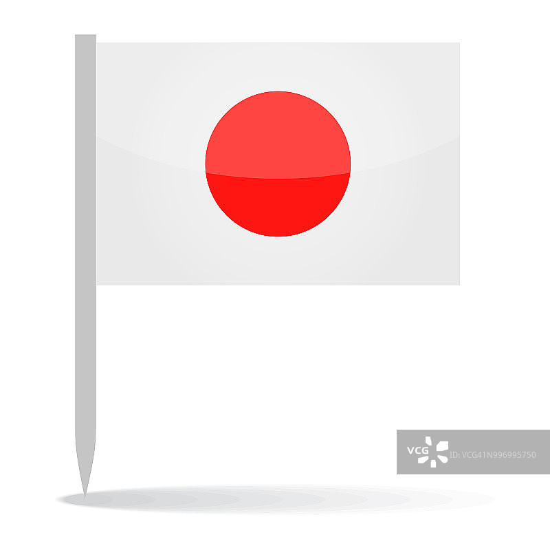日本矢量旗帜徽章光面图标图片素材