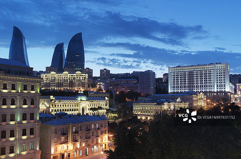 巴库火焰塔图片素材