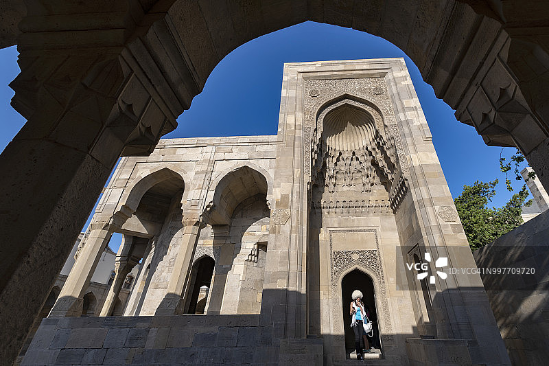 希尔万沙宫殿的迪万哈纳入口，巴库，阿塞拜疆图片素材