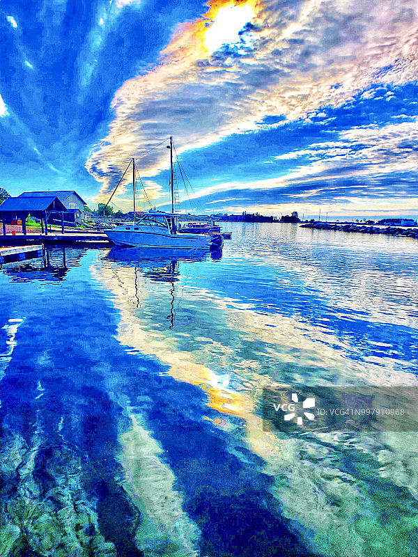 明尼苏达州大马雷港的日出图片素材