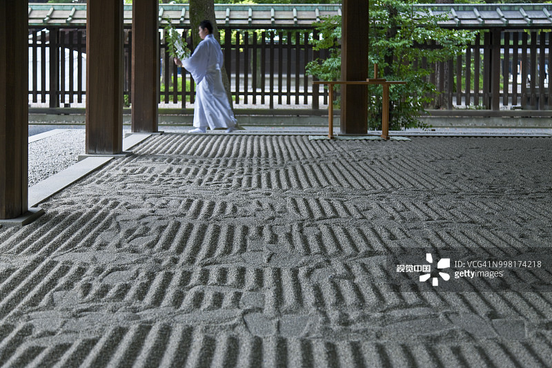 日本东京明治神宫净手亭图片素材