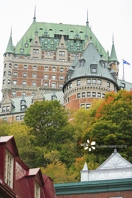 加拿大魁北克老城墙城市图片素材