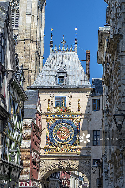 法国诺曼底鲁昂大钟图片素材