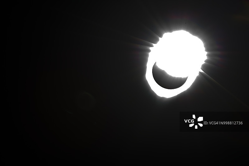 贝利珠，日食，美国怀俄明州格兰多图片素材