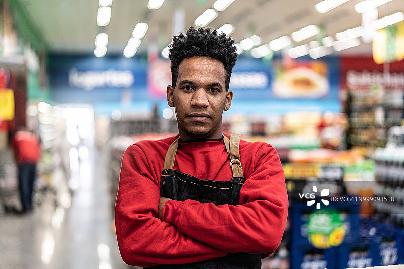 超市员工肖像图片素材