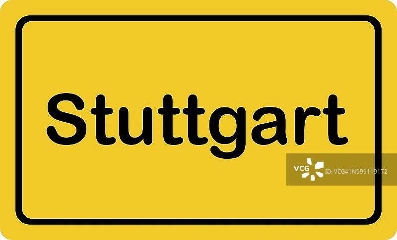 斯图加特地名牌图片素材