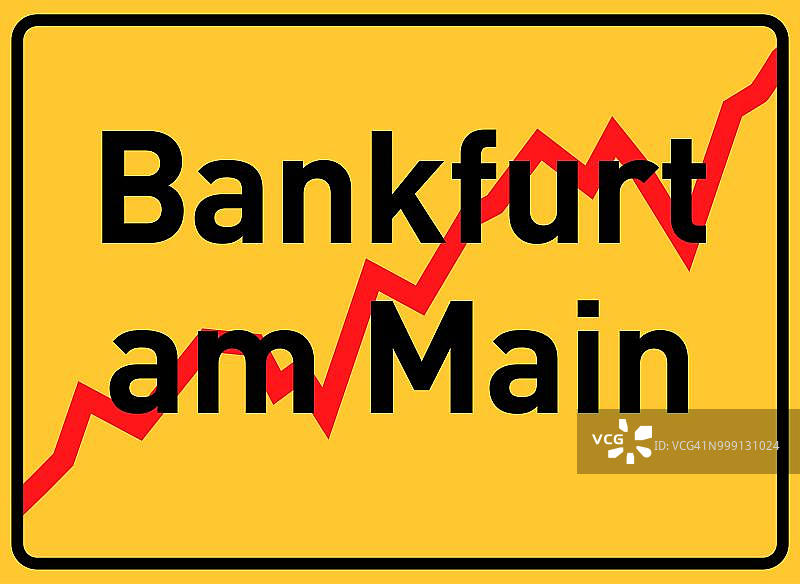 德国法兰克福银行标志：黑森州法兰克福金融中心象征图片素材